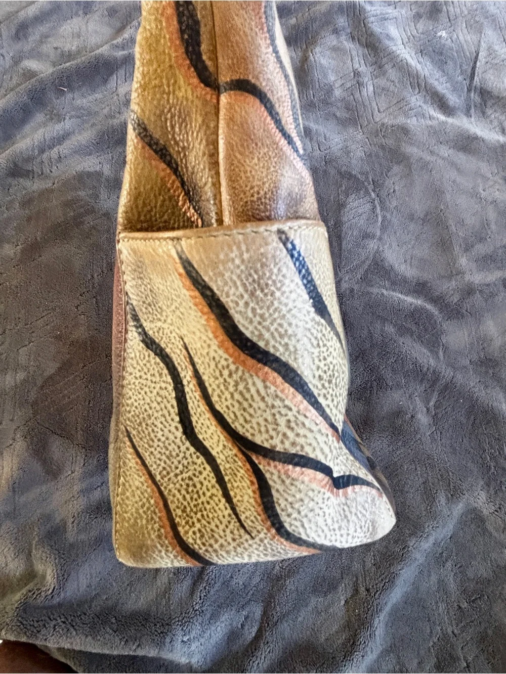 Anuschka Hand Painted Leather Hobo Bag Floral